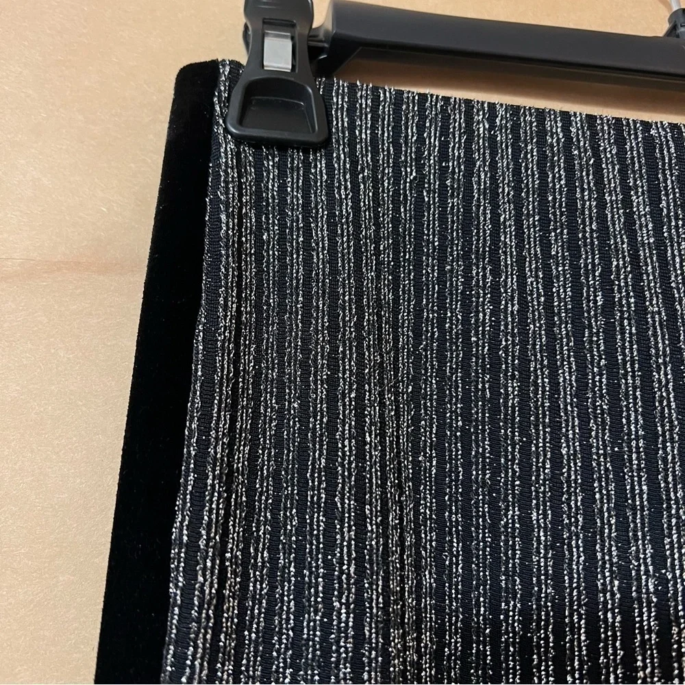 NBD | Tuxedo Legging in Silver Stripe Metallic High Rises Pull-On Pants Size M
